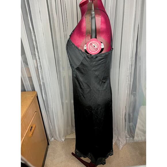 Vanity fair slip dress black x lace bust knee size 38 - Picture 5 of 9